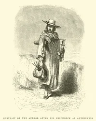 Porträt des Autors nach seinem Schiffbruch bei Antihuaris